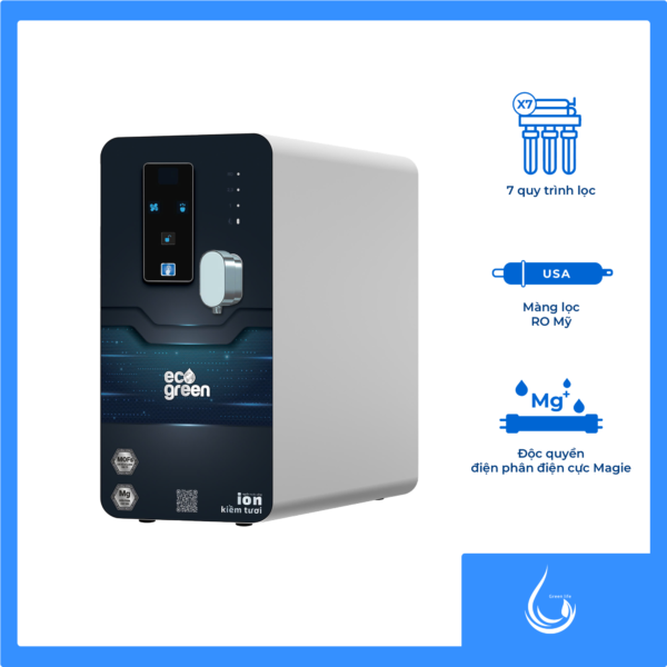 Máy ion kiềm điện phân Magie cực tan Eco Green để bàn - Hình ảnh 2
