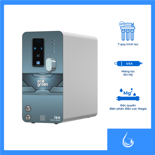 Máy ion kiềm điện phân Magie cực tan Eco Green để bàn - Hình ảnh 3