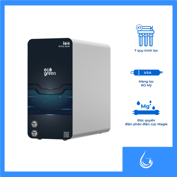 Máy ion kiềm điện phân Magie cực tan Eco Green để bàn - Hình ảnh 2