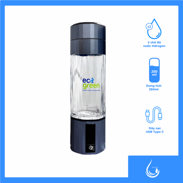 Bình tạo nước di động giàu hydrogen Eco Green - Hình ảnh 2