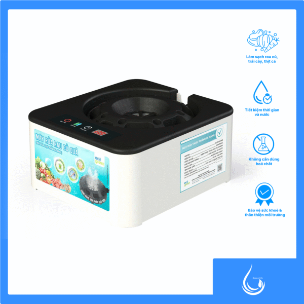 Máy rửa rau củ quả công nghệ điện phân Titan phủ Platium ECOGREEN - Hình ảnh 2