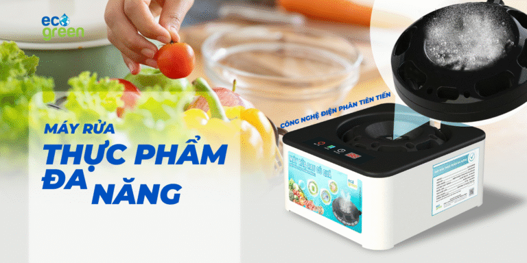 Máy Rửa Thực Phẩm Đa Năng Eco Green – Giải Pháp An Toàn Cho Sức Khỏe Gia Đình